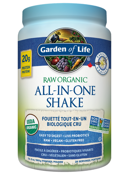 RAW ORGANIC ALL-IN-ONE NUTRITIONAL SHAKE - VANILLA