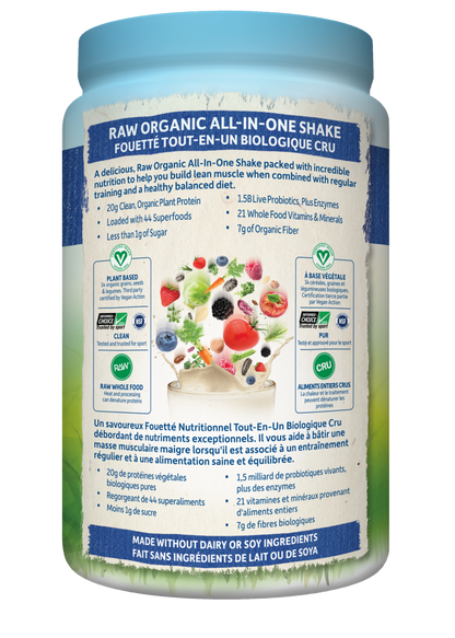 RAW ORGANIC ALL-IN-ONE NUTRITIONAL SHAKE - VANILLA